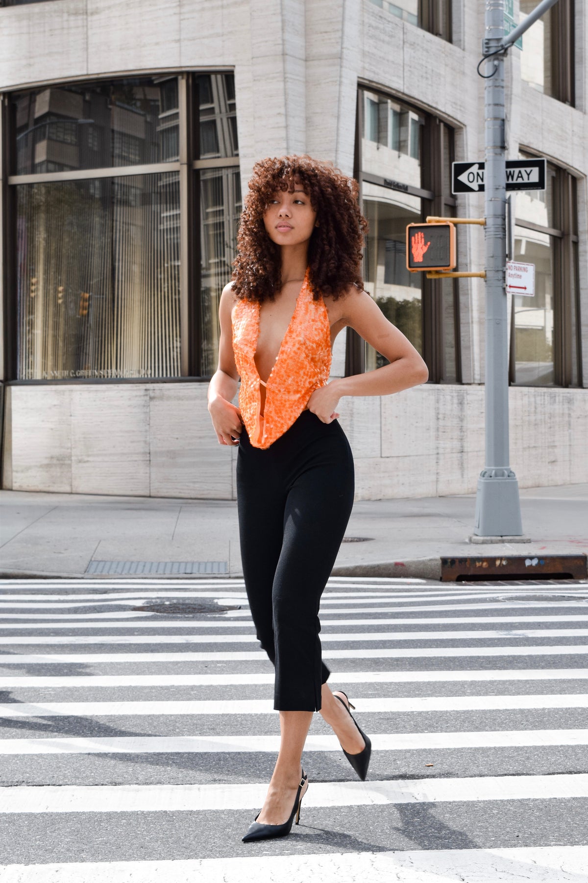 Sunset Disco Sequin Halter Top