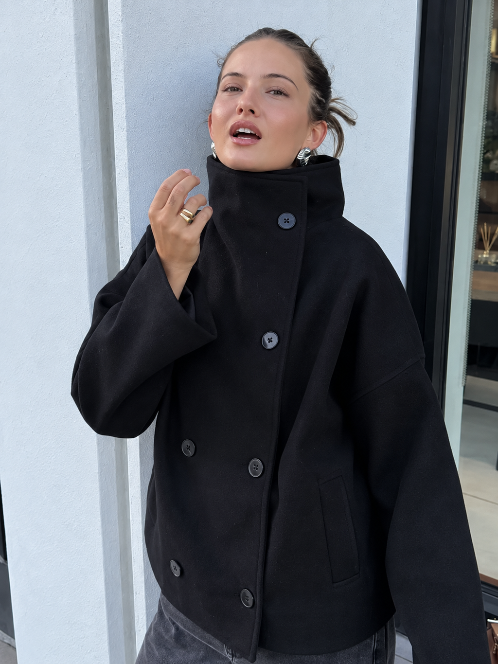 Cold Shoulder Coat