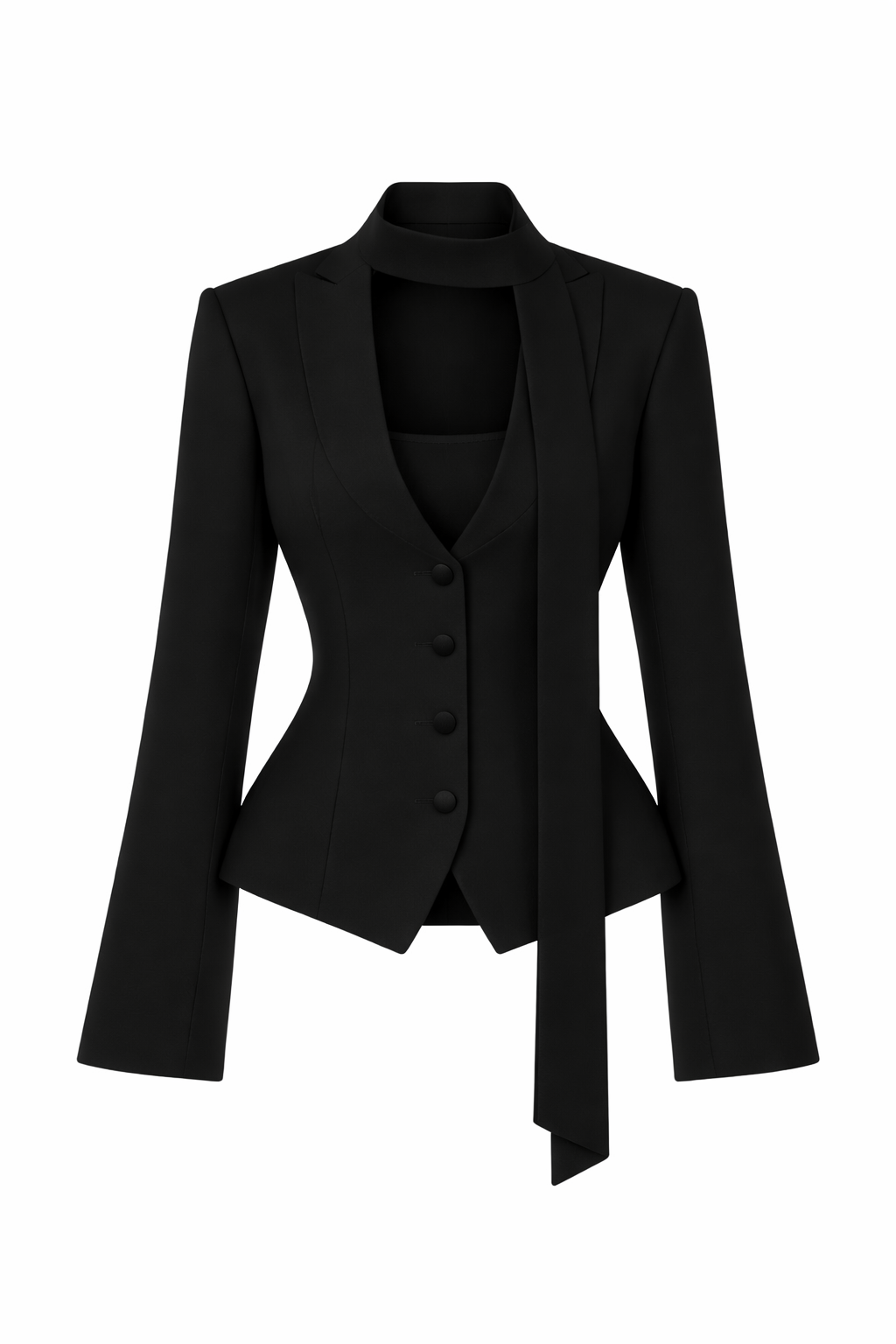 Black tailcoat on a white background