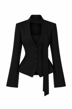 Black tailcoat on a white background