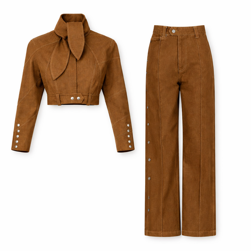 Best Women’s Cropped Brown High-Collar Jacket – Trendy 2026 Outerwear